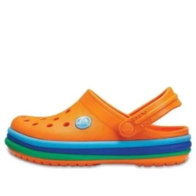 Crocband Rainbow Band Clogs „Orange-Blau“