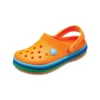Crocband Rainbow Band Clogs „Orange-Blau“
