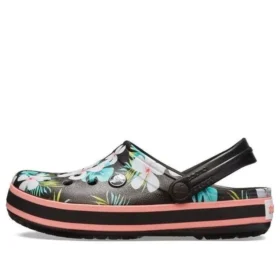 Crocband Seasonal Graphic Clogs „Black White Pink“