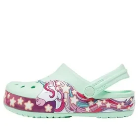 Crocband Unicorn Clogs „Green Red“