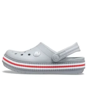 Crocband Varsity Clogs „Grau-Rot“