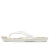 Crocband Zehentrenner mit Aufdruck „Weiß-Beige“