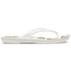 Crocband Zehentrenner mit Aufdruck „Weiß-Beige“