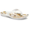 Crocband Zehentrenner mit Aufdruck „Weiß-Beige“