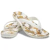 Crocband Zehentrenner mit Aufdruck „Weiß-Beige“