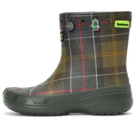 Crocs x Barbour Classic Stiefel „Olive Plaid“