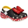 Crocs x Minnie Mouse Classic Platform Clog „Schwarz Rot Weiß“