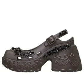 Crocs x Simon Rocha Ballerina-Plateausandalen „Espresso“