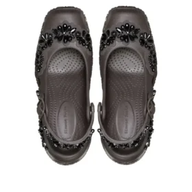 Crocs x Simon Rocha Ballerina-Plateausandalen „Espresso“