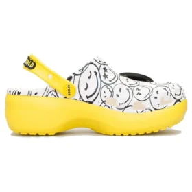 Crocs x Smiley World Charm Classic Platform Clog „Yellow White“