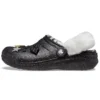 Disco Classic gefütterte Disco-Glitter-Clogs „Schwarz-Weiß“