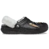 Disco Classic gefütterte Disco-Glitter-Clogs „Schwarz-Weiß“