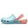 Electro-Clogs mit Fersenriemen und runder Zehenpartie „Blue Pink“