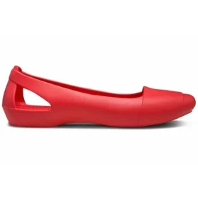 Flache rote Sandalen