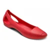 Flache rote Sandalen