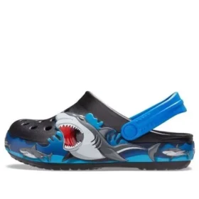 Fun Lab Shark Lights Clogs „Schwarz Grau Blau“