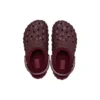 Geometrische Clogs mit Futter „Dark Cherry“
