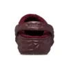 Geometrische Clogs mit Futter „Dark Cherry“
