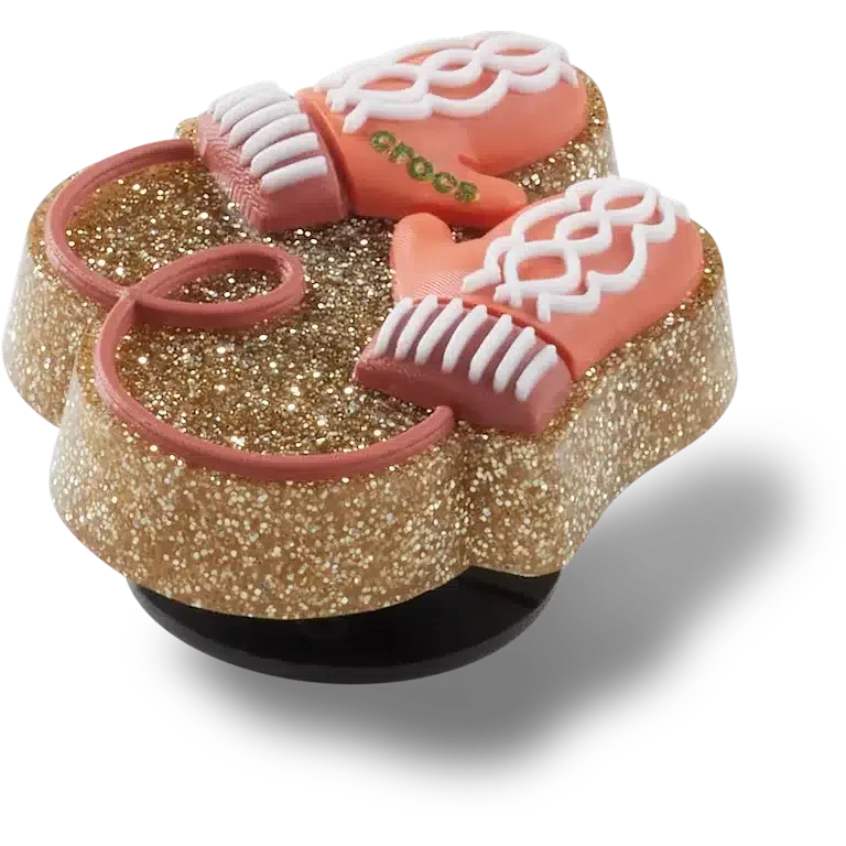 Glitzernde rosa Fäustlinge Jibbitz™-Anstecker Glitzernde rosa Fäustlinge Jibbitz™-Anstecker