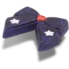 Glitzernder blauer Schleifen-Jibbitz-Anstecker