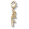 Goldener Buchstabe „F“ – Jibbitz™-Anstecker