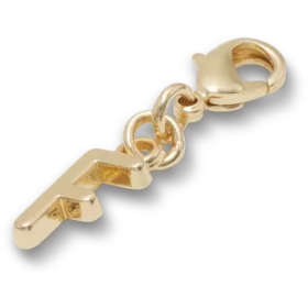 Goldener Buchstabe „F“ – Jibbitz™-Anstecker