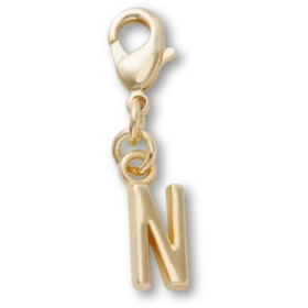 Goldener Buchstabe „N“ – Jibbitz™-Anstecker