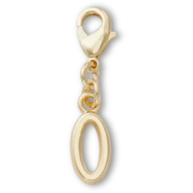 Goldener Buchstabe „O“ – Jibbitz™-Anstecker
