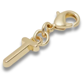 Goldener Buchstabe „T“ – Jibbitz-Anstecker