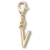 Goldener Buchstabe „V“ – Jibbitz-Anstecker