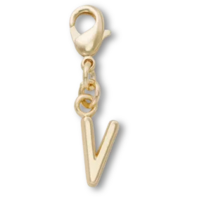 Goldener Buchstabe „V“ – Jibbitz-Anstecker