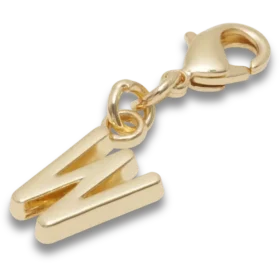 Goldener Buchstabe „W“ – Jibbitz-Anstecker