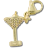 Goldener Martini-Anhänger Jibbitz™-Anstecker
