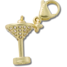 Goldener Martini-Anhänger Jibbitz™-Anstecker