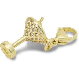Goldener Martini-Anhänger Jibbitz™-Anstecker