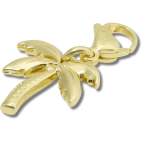 Goldener Palmenbaum-Charm Jibbitz™-Anstecker