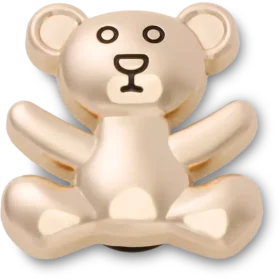 Goldener Teddybär-Jibbitz-Schuhanhänger
