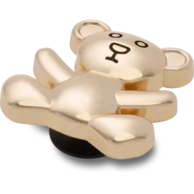 Goldener Teddybär-Jibbitz-Schuhanhänger