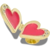 Goldfarbene Bubble-Medaillon-Herz-Jibbitz™-Anstecker