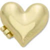 Goldfarbene Bubble-Medaillon-Herz-Jibbitz™-Anstecker