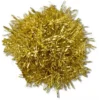 Goldfarbene Lametta-Pompon-Jibbitz-Anstecker