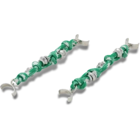 Grüne Sandalen-Kette mit Kordel, 2er-Pack Jibbitz-Anstecker