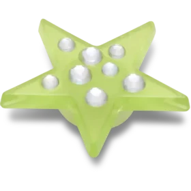 Grüner Edelstein-Stern Jibbitz™-Anstecker