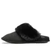 Hausschuhe mit Fellbesatz „Black“