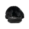 Hausschuhe mit Fellbesatz „Black“