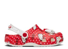 Hello Kitty x Classic Clog für Kleinkinder „Red Polka Dots“