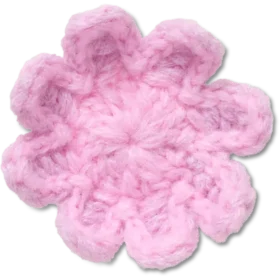 Häkel-Jibbitz-Anstecker „Hellrosa Blume“