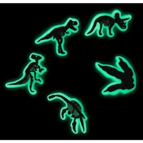 Im Dunkeln leuchtende Dino-Jibbitz-Schuhanhänger, 5er-Pack