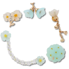 Jibbitz-Anstecker „Blue Dainty Floral“ (5er-Pack)