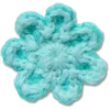 Jibbitz-Anstecker „Häkelblume in Blau“